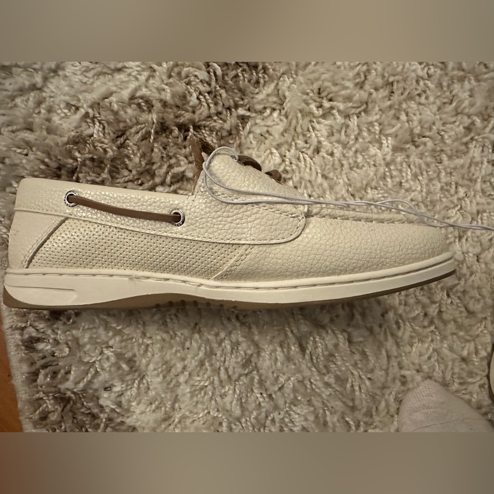 Women’s Cream Boat Shoes - Picture 2 of 2
